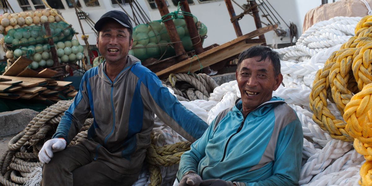 Fishermen in Zhoushan, Zhejiang