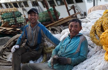 Fishermen in Zhoushan, Zhejiang