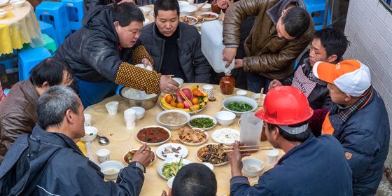 sexist seating, man only table, China